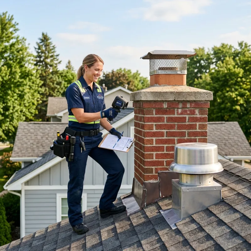 Technician inspecting a Eaglemont roof cavity and ductwork for a dead bird